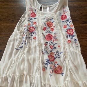 White tank with flowers from target